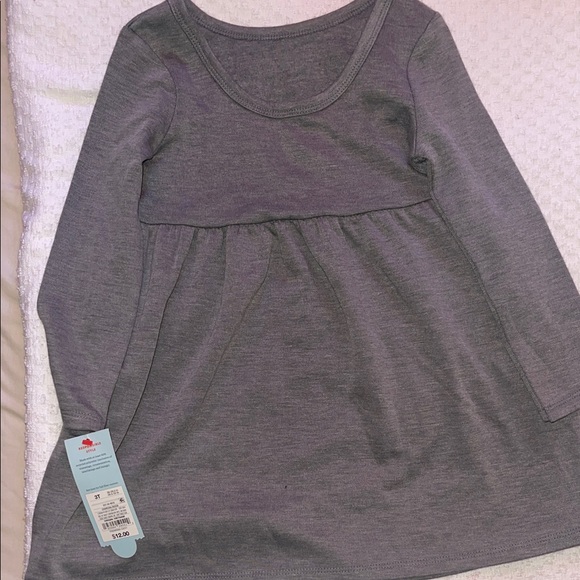 Cat & Jack Gray Long Sleeve Dress - Picture 2 of 4